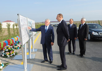 Президент Ильхам Алиев принял участие в открытии 29-километрового участка Евлах — Барда автомобильной дороги Евлах — Ходжалы — Лачин