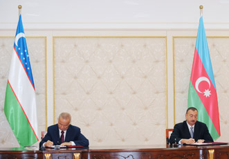 Состоялась церемония подписания азербайджано-узбекских документов