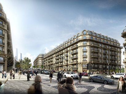 В рамках проекта Baku White City ведется реконструкция дороги по улице Хагани Рустамова