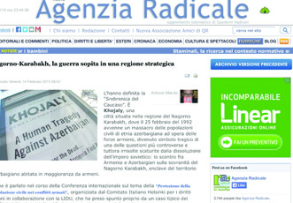 Итальянский новостной портал Agenzia Radicale: в 1992 году армяне устроили в Ходжалы геноцид против мирных азербайджанцев