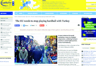 В европейском издании EurActiv отмечена важность Азербайджана как стратегического партнера для ЕС