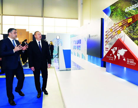 Президент Азербайджана Ильхам Алиев ознакомился с выставкой Bakutel 2016