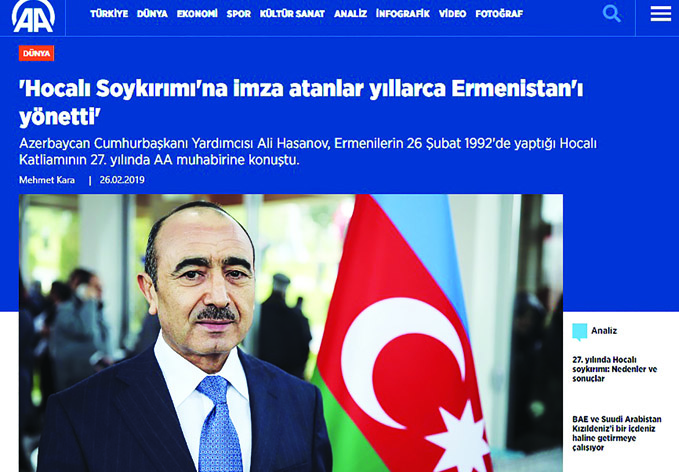 Али Гасанов: «Те, кто учинил Ходжалинский геноцид,годами управляли Арменией»