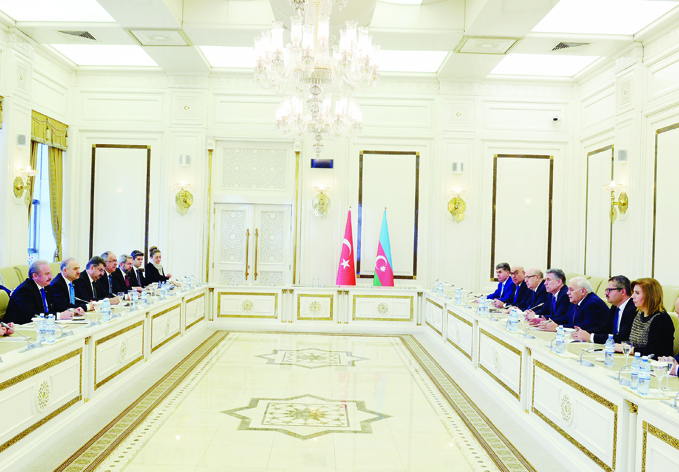 Делегация, возглавляемая председателем Великого Национального Собрания Турции, побывала в Милли Меджлисе