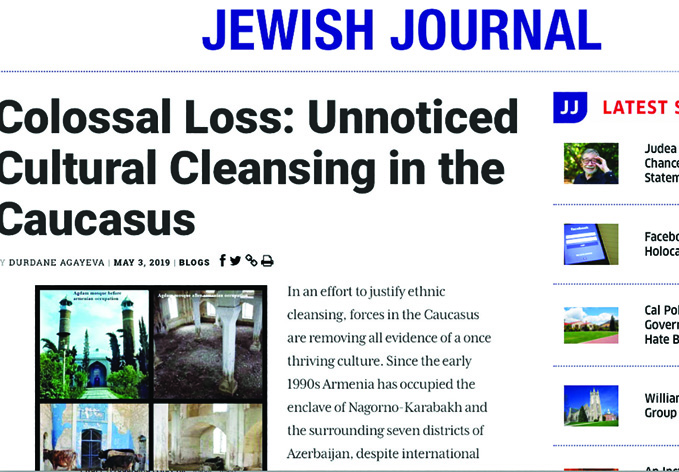 Издание Jewish Journal пишет о разрушении памятников азербайджанской культуры на оккупированных территориях