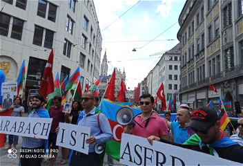 Очередная массовая акция в поддержкуазербайджанского народа и армии прошла в Мюнхене