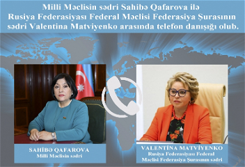 Состоялся телефонный разговор междупредседателем Милли Меджлиса и председателемСовета Федерации Федерального Собрания России
