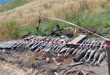В Ходжавенде найдено большое количество боеприпасов