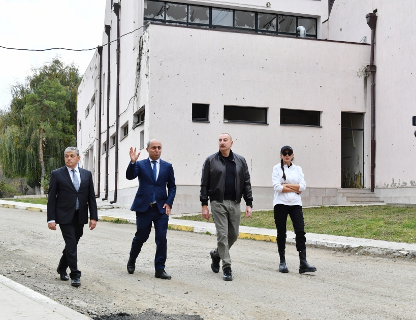 Осмотр здания профессионального училища и колледжа в городе Шуша