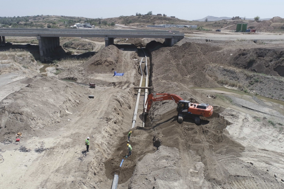 Для снабжения города Физули питьевой водой строятся водохранилища общей емкостью 20 тысяч кубометров