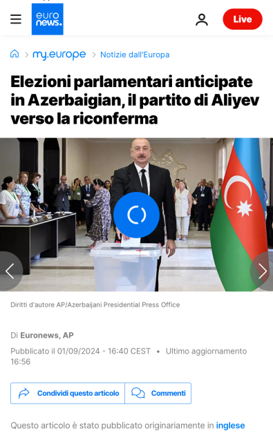 Внеочередные парламентские выборы в Азербайджане – в центре внимания международной прессы