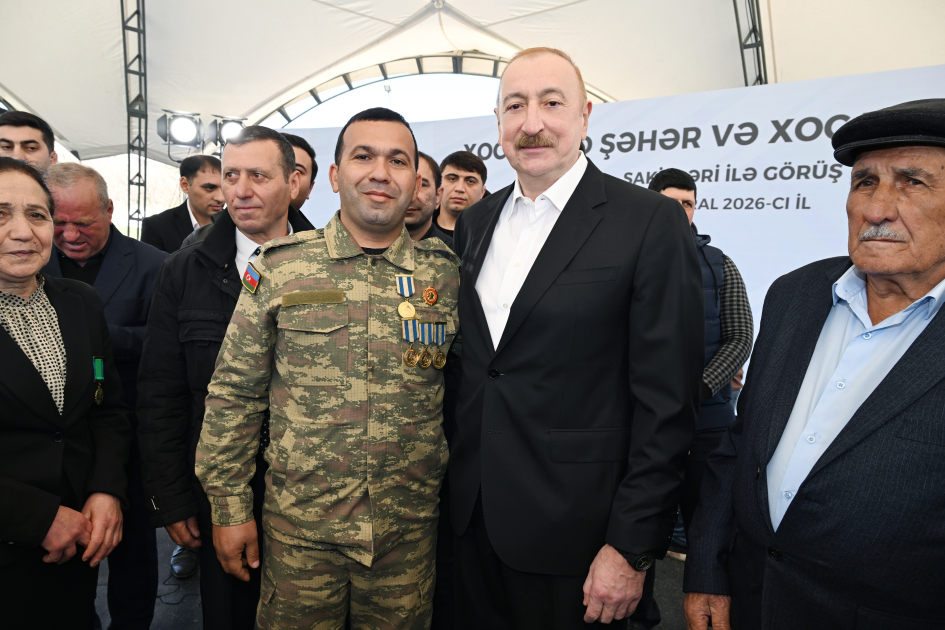 Президент Ильхам Алиев встретился с жителями города Ходжавенд и села Ходжавенд