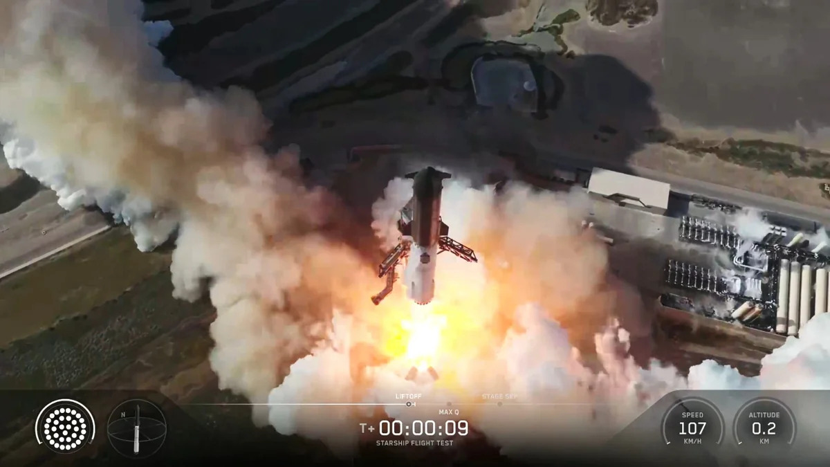 SpaceX провела 13-й испытательный полет Starship