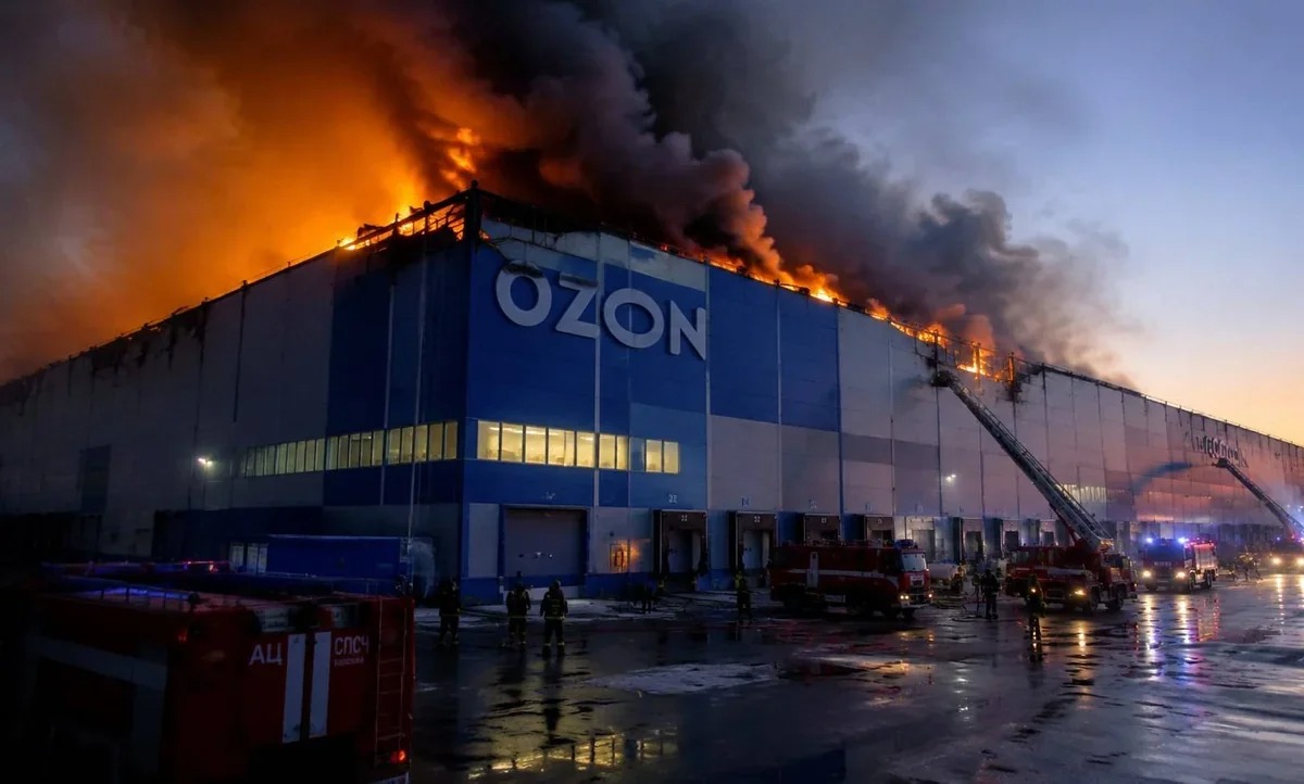 После ракетной атаки в Таганроге поврежден склад Ozon