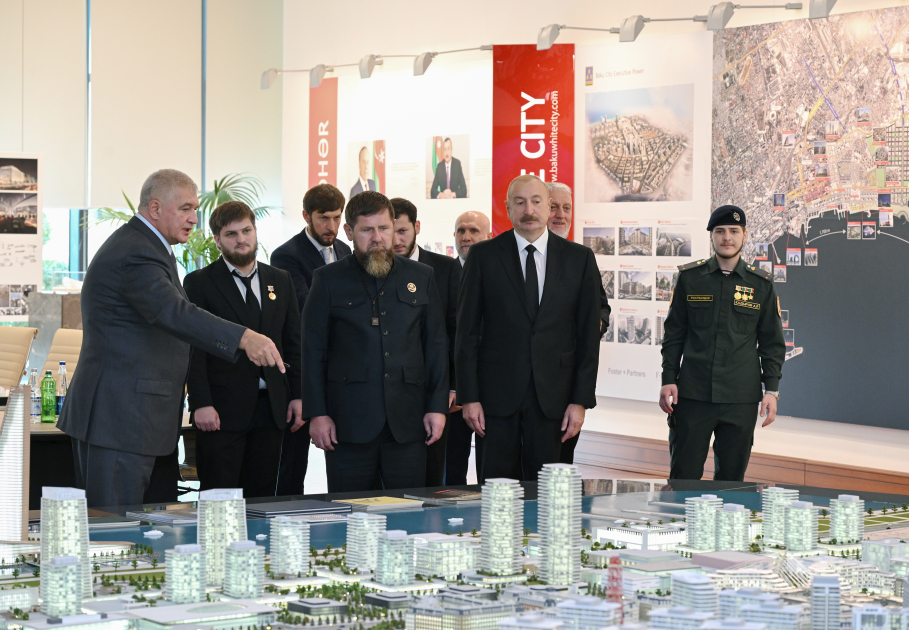 Президент Ильхам Алиев и глава Чеченской Республики России побывали в «Белом городе Баку»